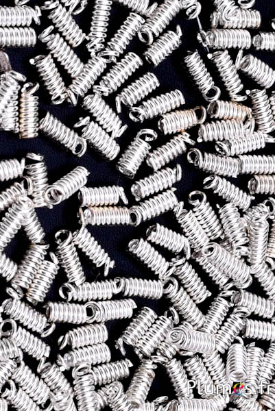 Metalen spiralen - lengte 10 mm - zilver 